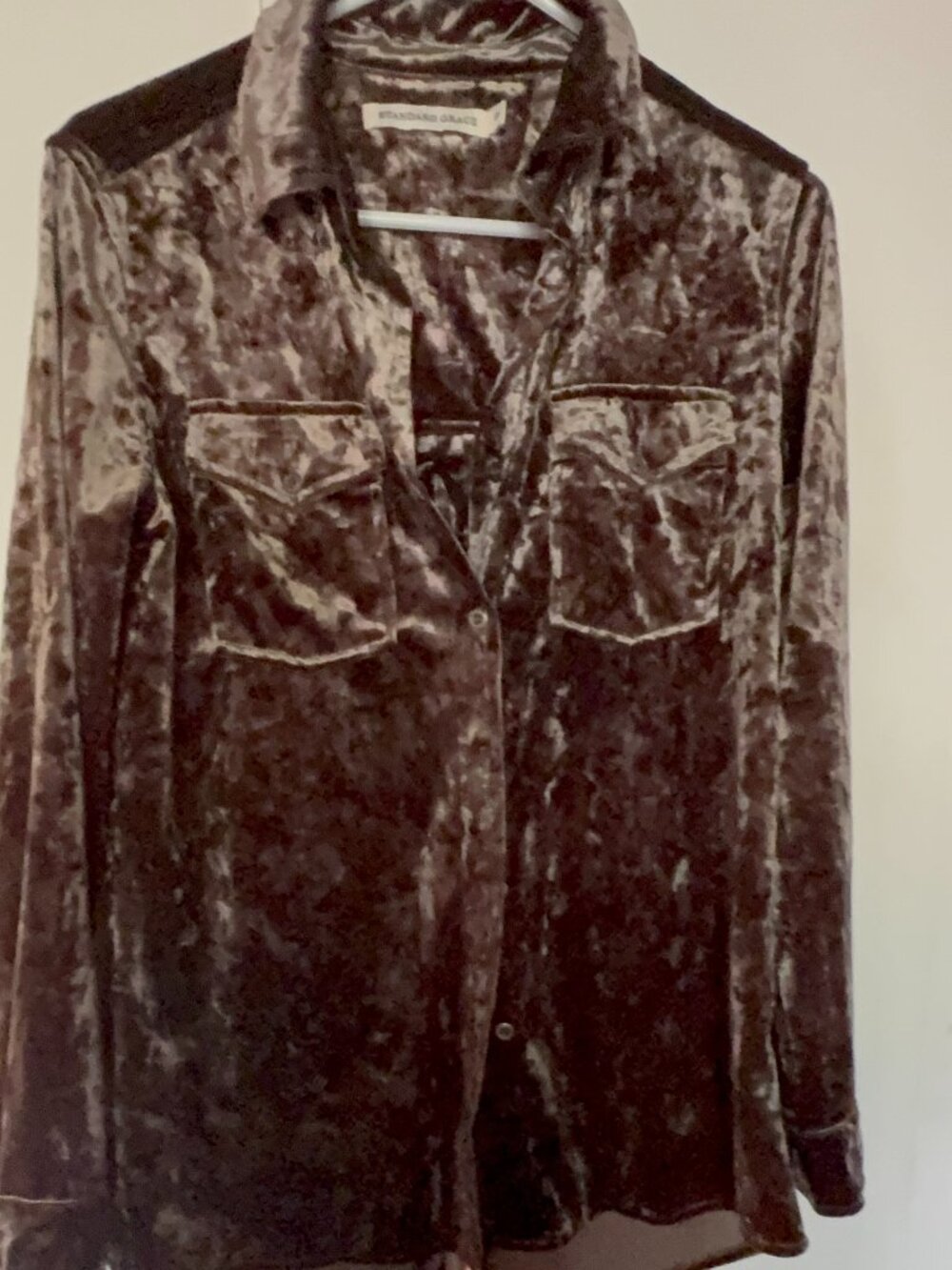 Womans Crushed Velvet Shirt